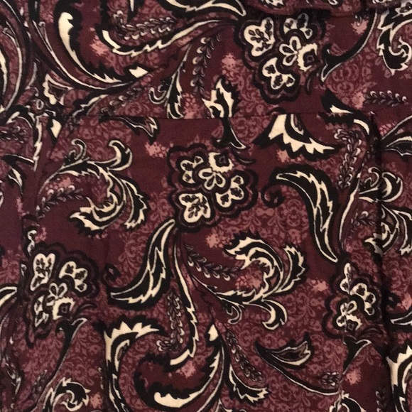 Open front tie purple print ruffle top NWT - Picture 8 of 8